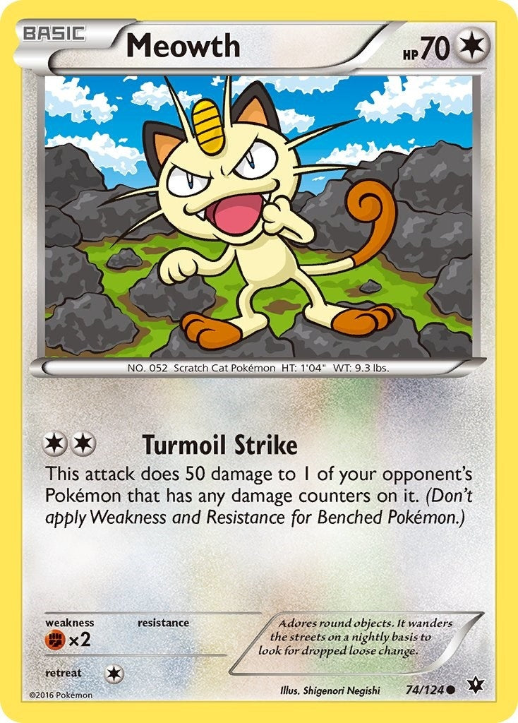Meowth (74/124) (FCO)