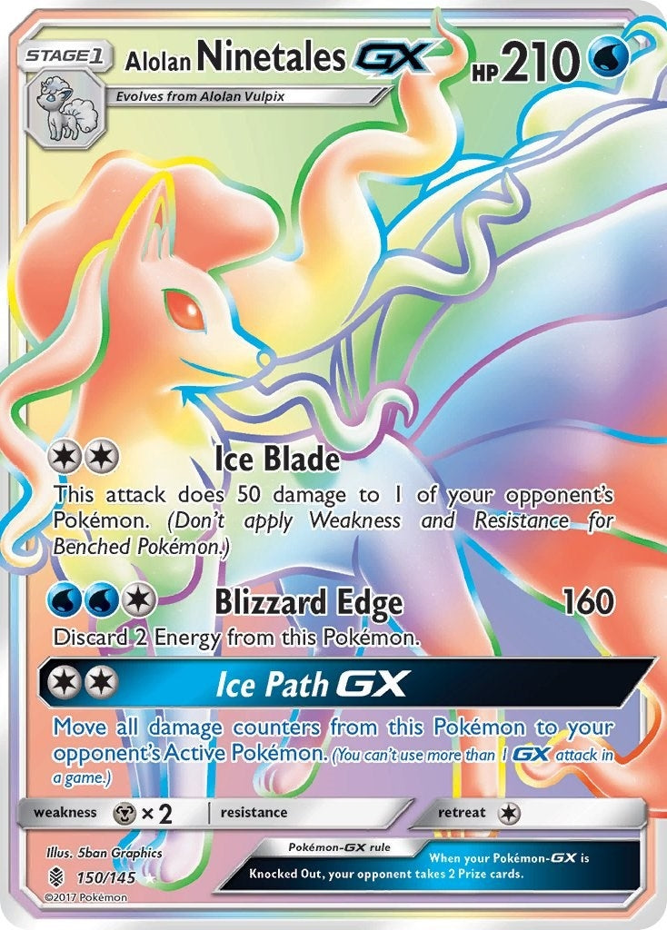 Alolan Ninetales GX (Secret) (150/145) (SM02)