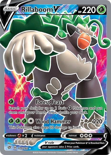 Rillaboom V (Full Art) (175/192) (SWSH02)