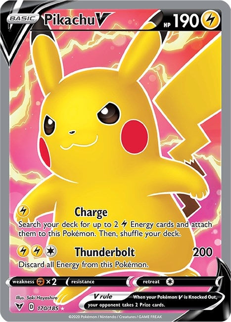 Pikachu V (Full Art) (170/185) (SWSH04)