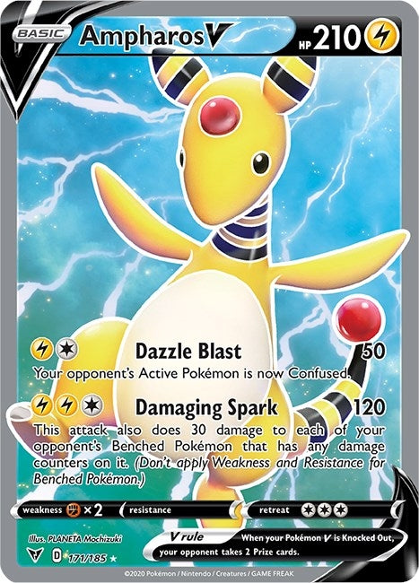 Ampharos V (Full Art) (171/185) (SWSH04)