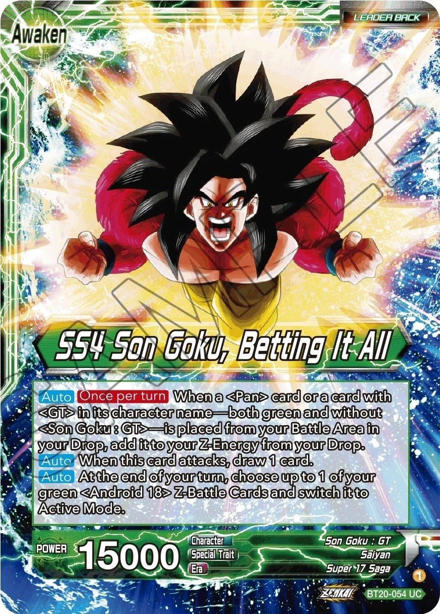 Son Goku // SS4 Son Goku, Betting It All (BT20-054) (DBS-B20)