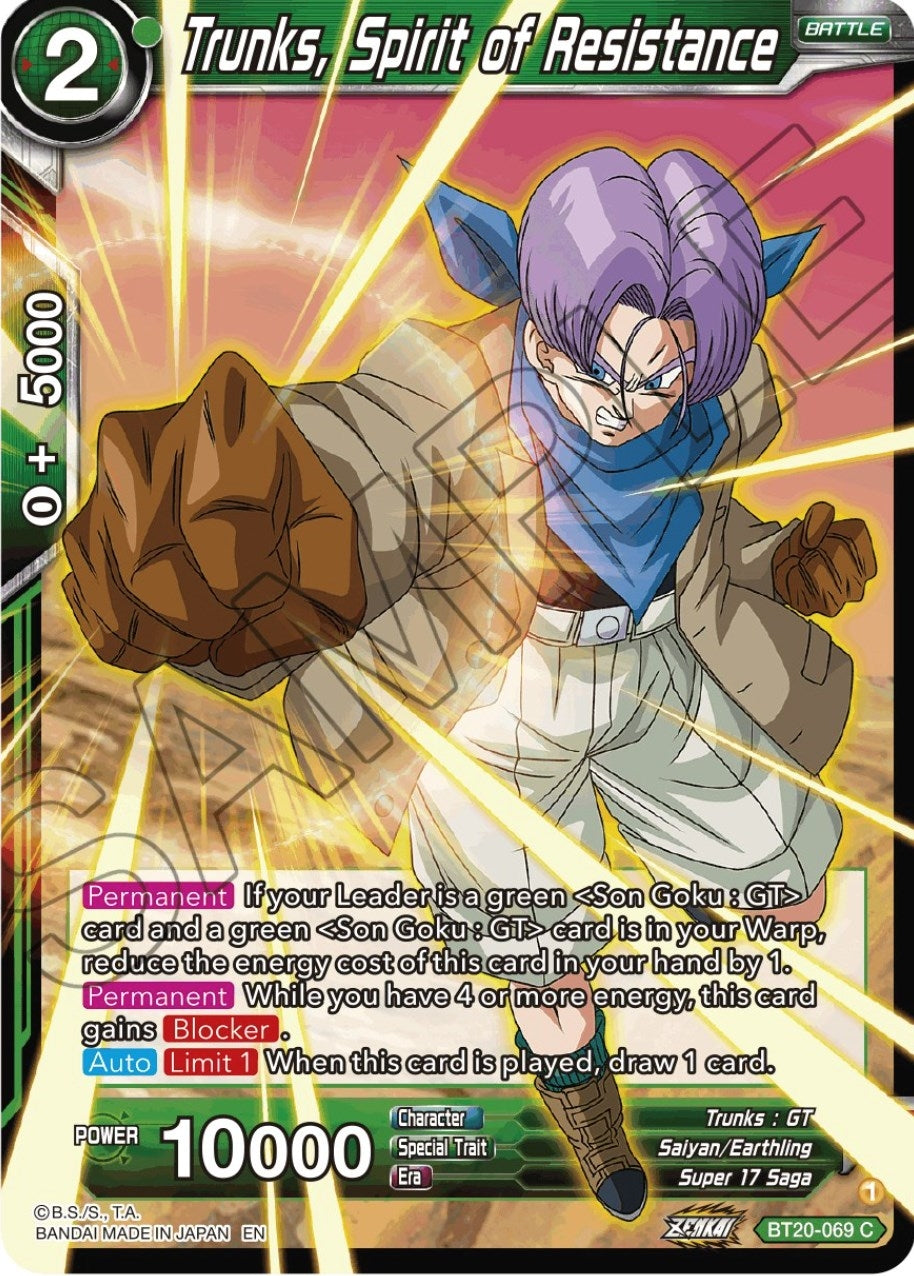 Trunks, Spirit of Resistance (BT20-069) (DBS-B20)