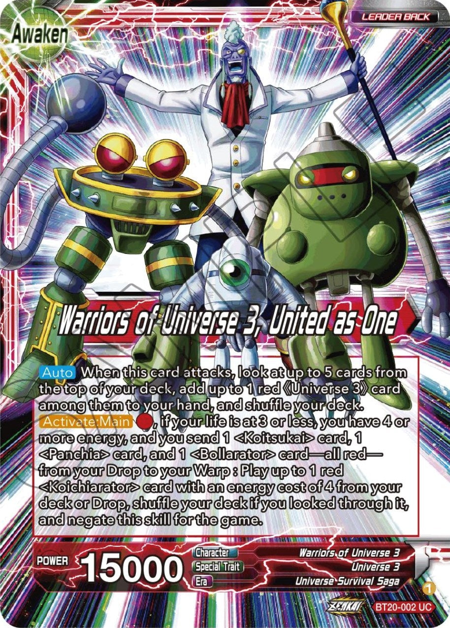 Paparoni // Warriors of Universe 3, United as One (BT20-002) (DBS-B20)