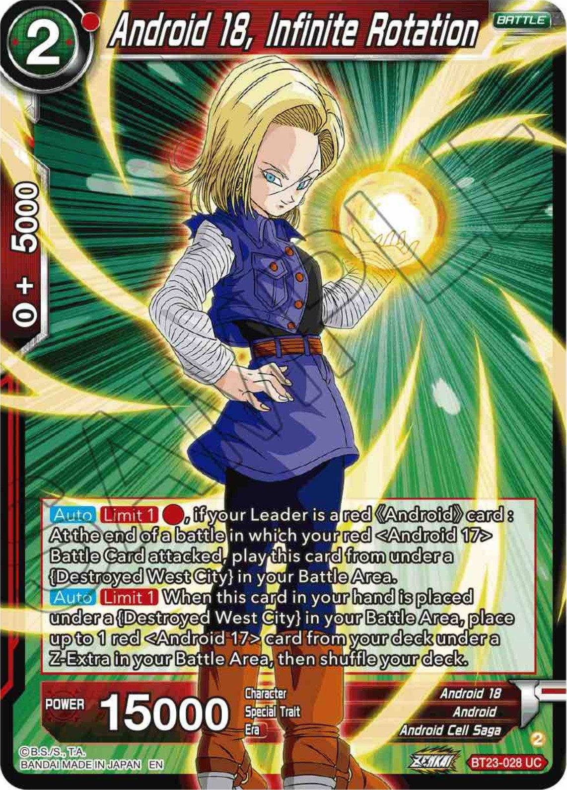 Android 18, Infinite Rotation (BT23-028) (BT23)