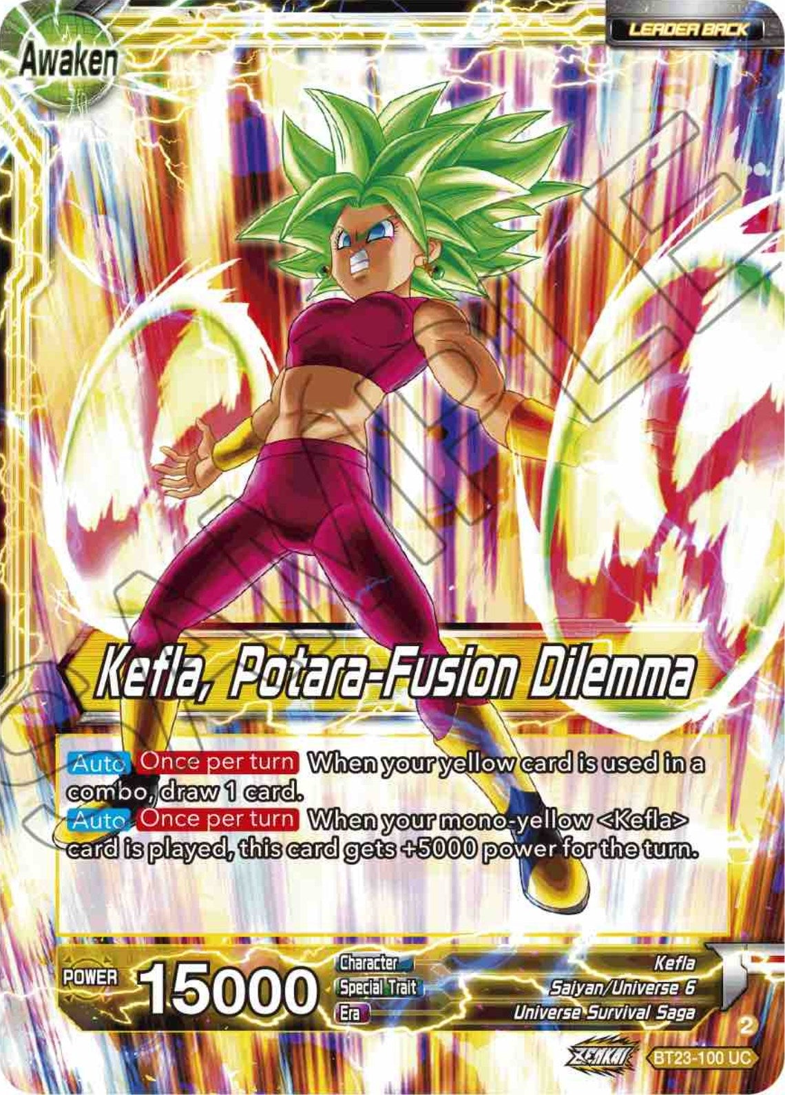 Kale & Caulifla // Kefla, Potara-Fusion Dilemma (BT23-100) (BT23)