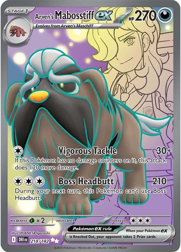 Arven's Mabosstiff ex (218/182) (DRI)