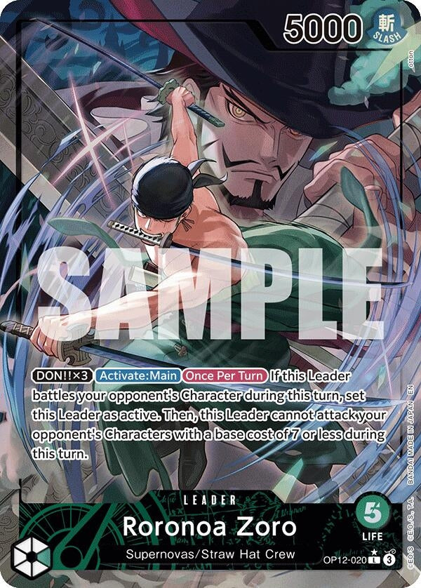 Roronoa Zoro (020) (Alternate Art) (OP12-020) (OP12)