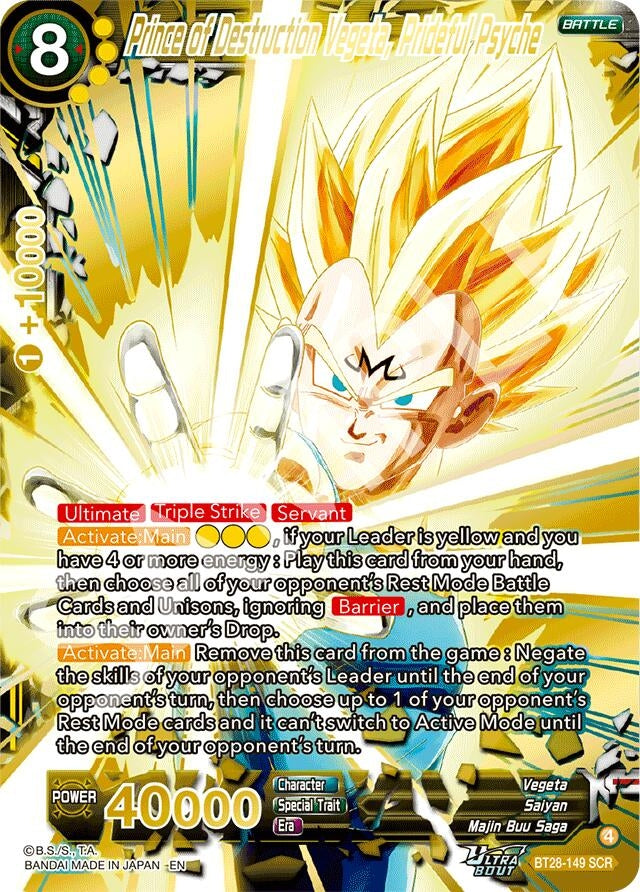 Prince of Destruction Vegeta, Prideful Psyche (BT28-149) (BT28)