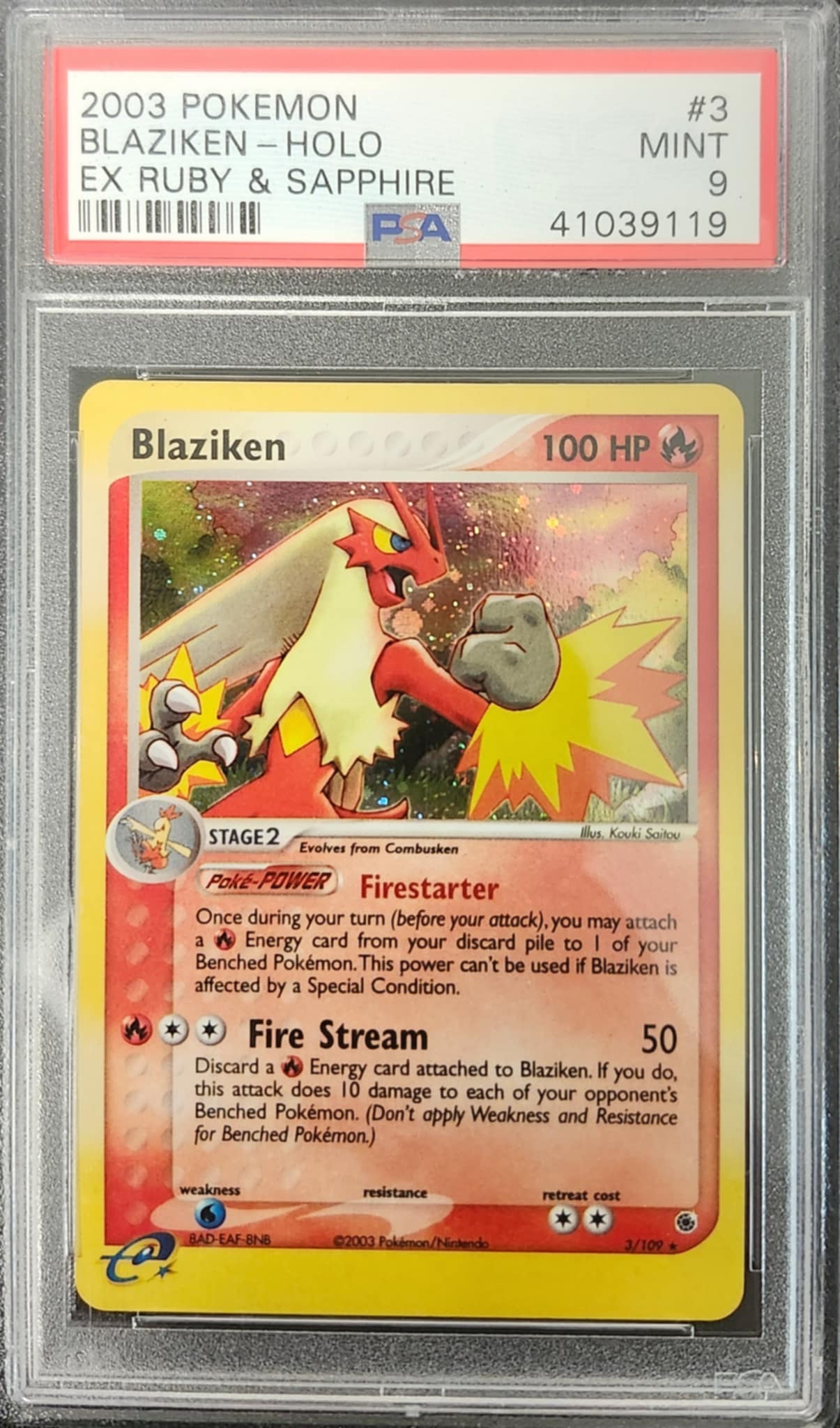 Blaziken Holo PSA 9