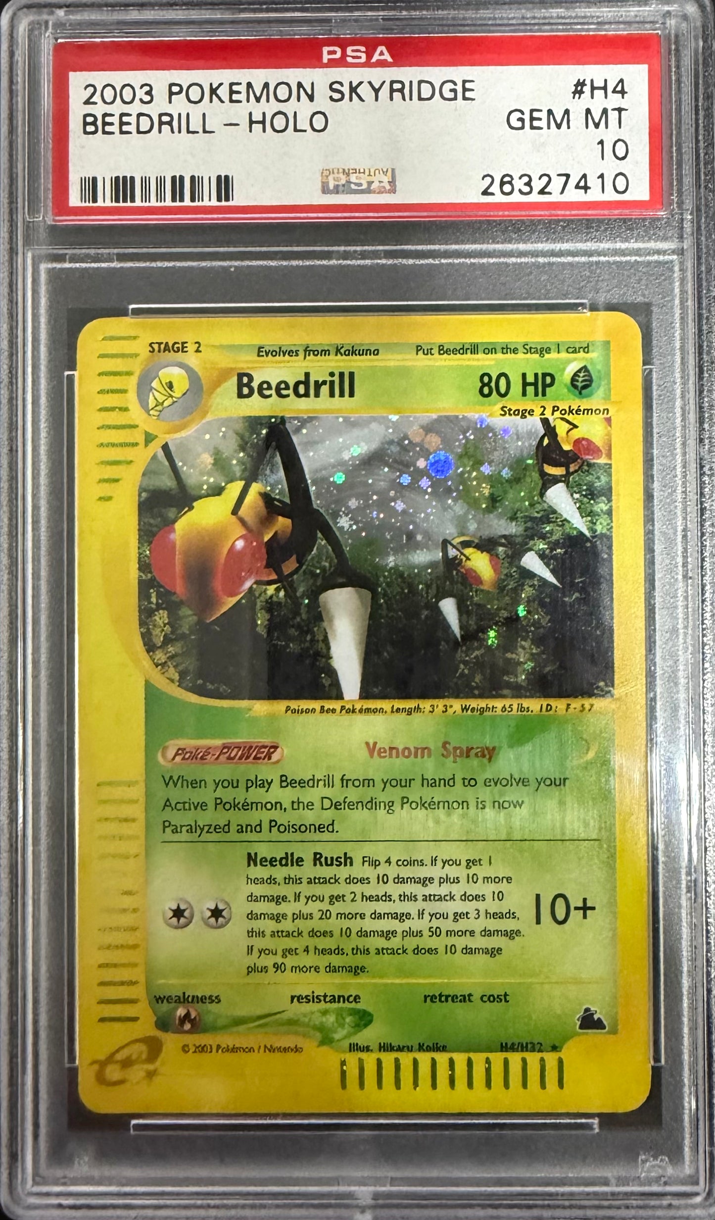 BEEDRILL-HOLO 2003 POKEMON SKYRIDGE PSA GEM MT 10