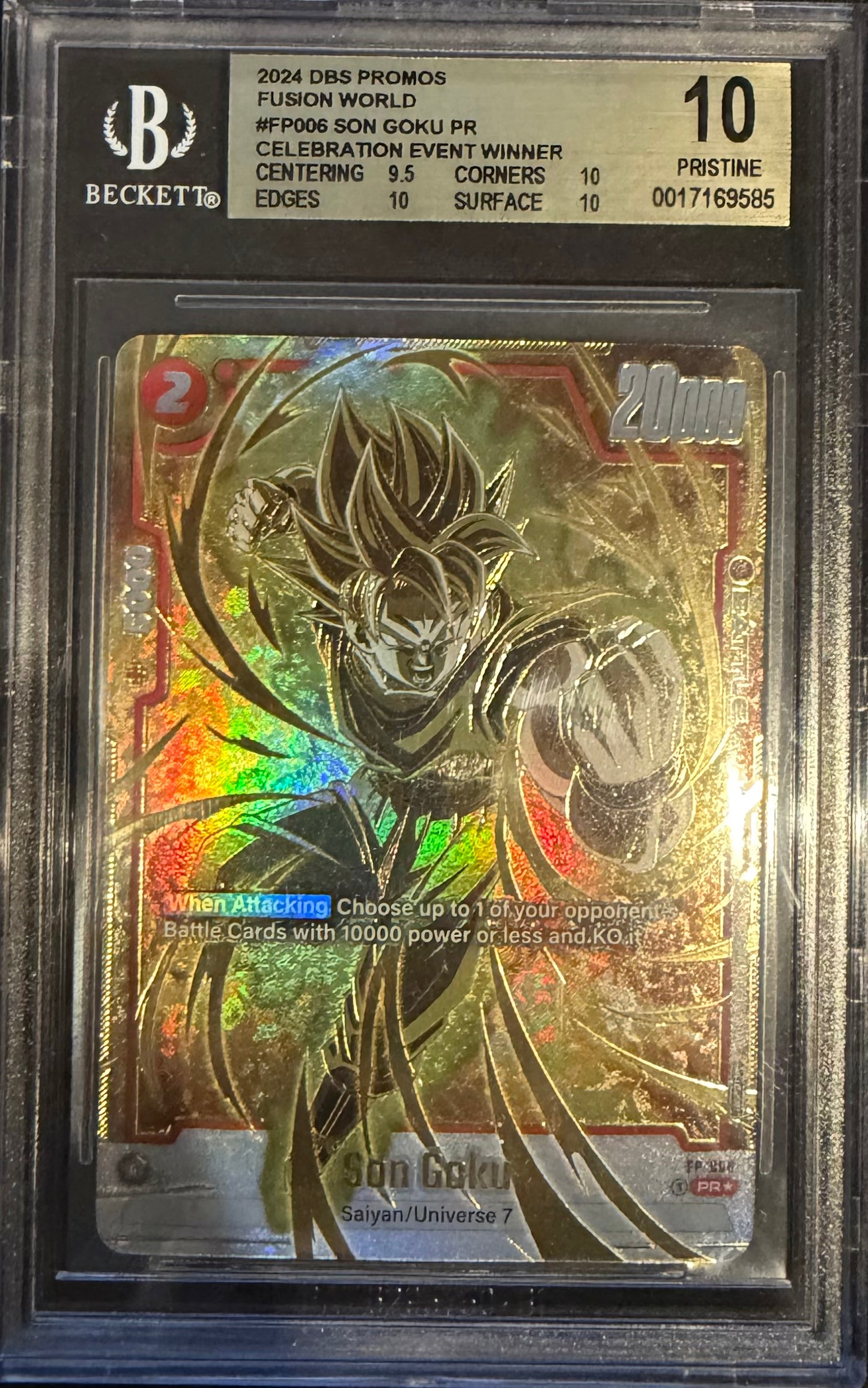 Son Goku PR/(Celebration Event Winner) 2024 2024 Dragon Ball Super Fusion World Promos BGS 10.0
