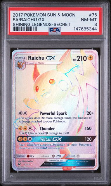 Raichu GX PSA 8
