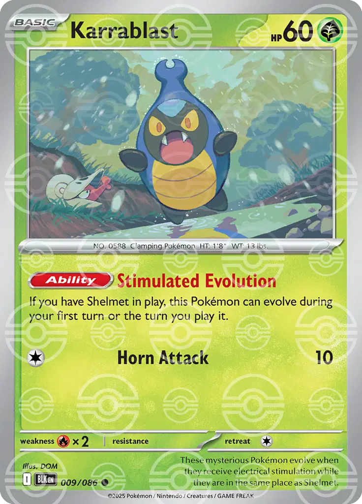 Karrablast (Poke Ball Pattern) (009/086) (BLK)