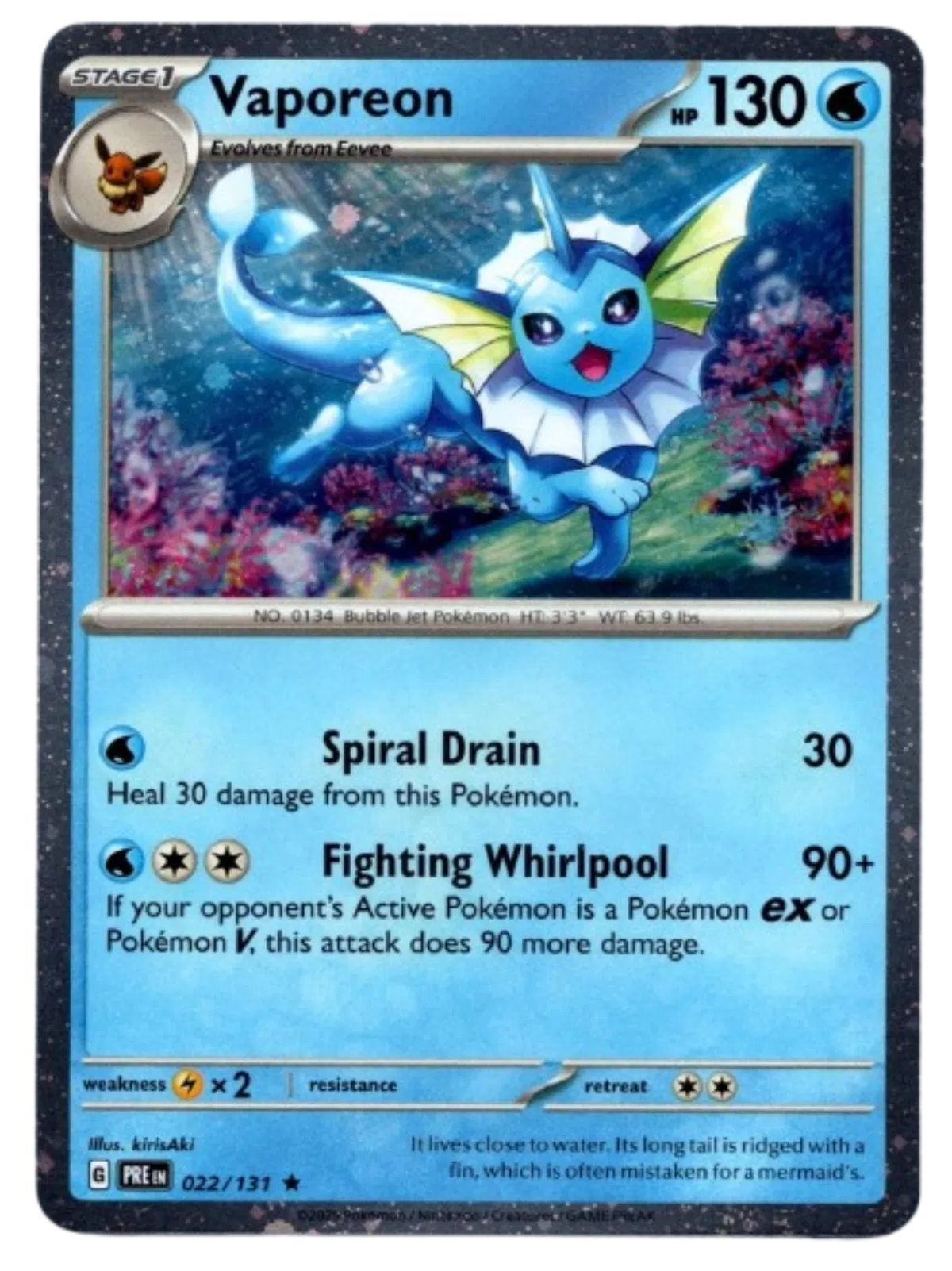 Vaporeon - 022/131 (Cosmos Holo) (022/131) (MCAP)