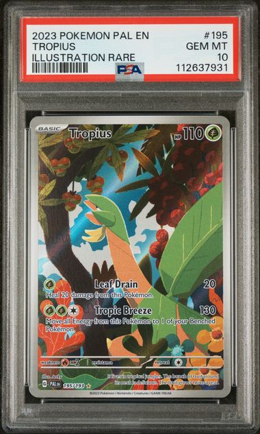 TROPIUS ILLUSTRATION RARE 2023 POKEMON PAL EN-PALDEA EVOLVED PSA GEM MT 10