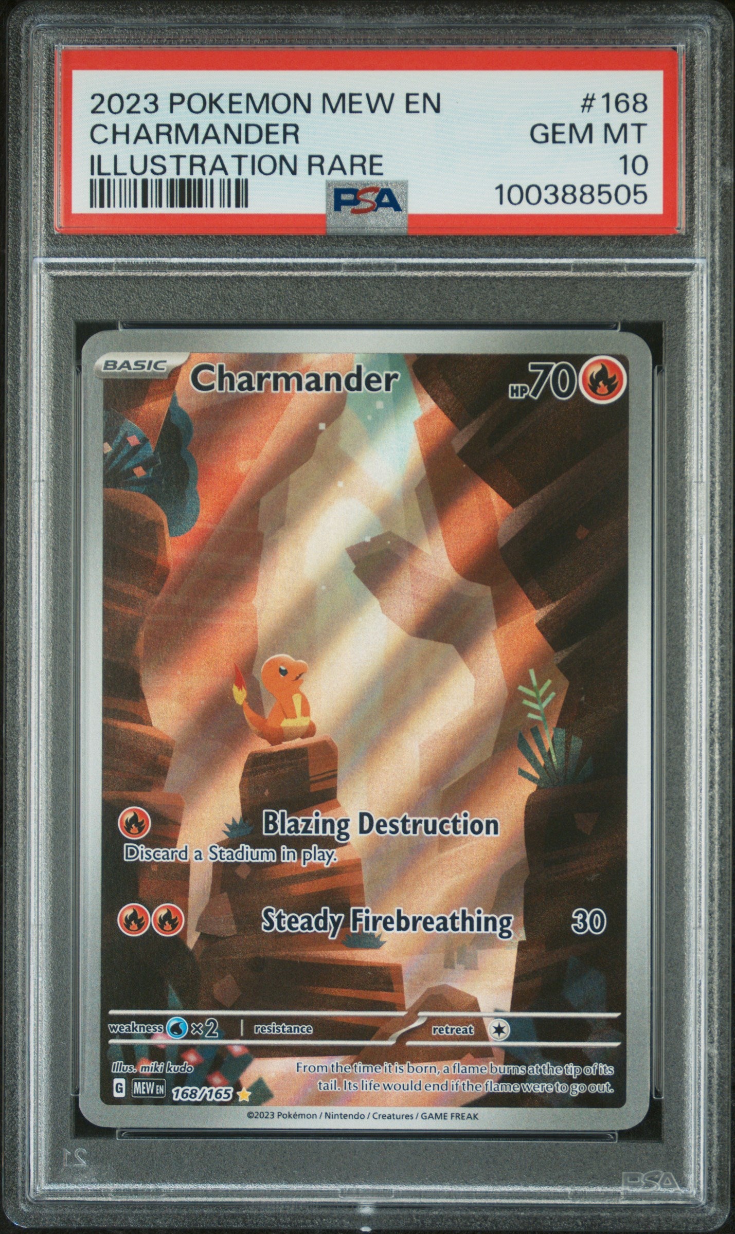 CHARMANDER ILLUSTRATION RARE 2023 POKEMON MEW EN-151 PSA GEM MT 10