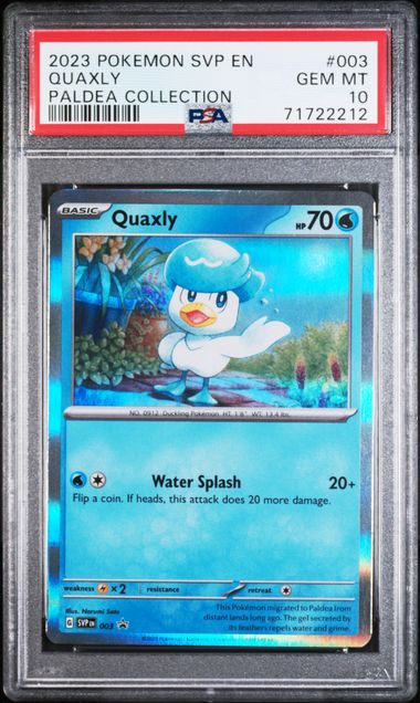 QUAXLY PALDEA COLLECTION 2023 POKEMON SVP EN-SV BLACK STAR PROMO PSA GEM MT 10