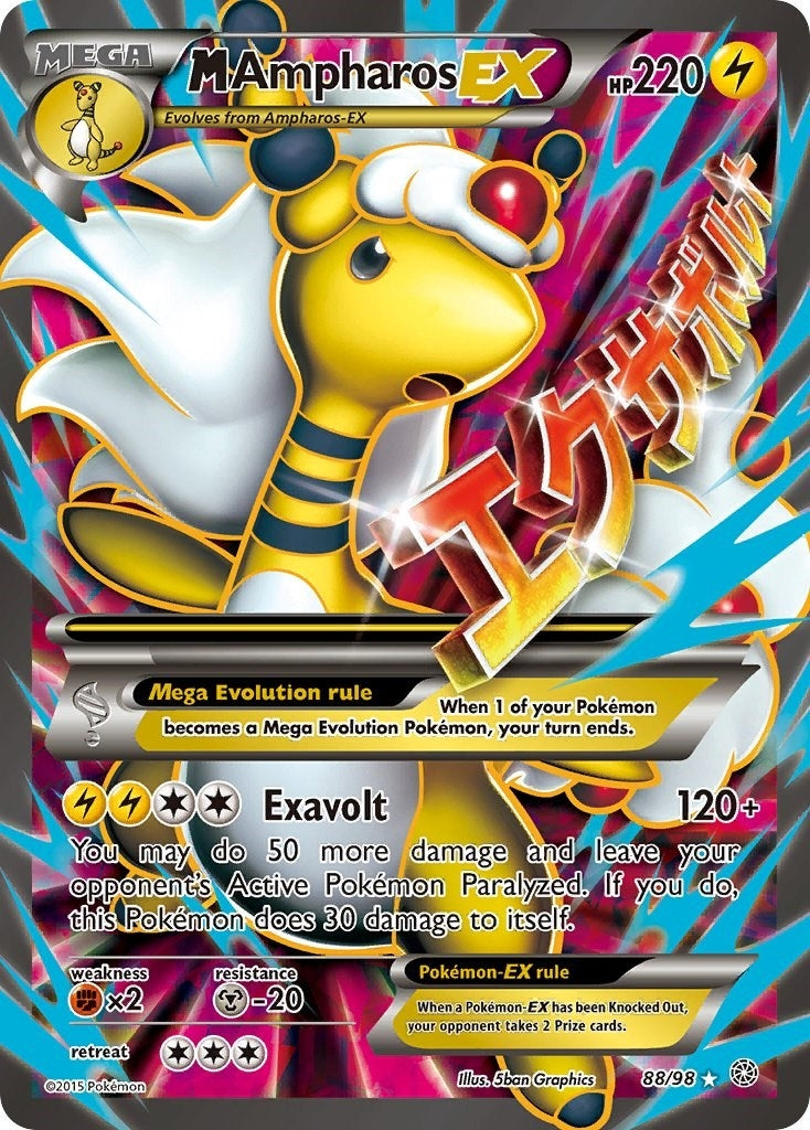 M Ampharos EX (88 Full Art) (88/98) (AOR)