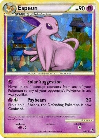 Espeon - 2/90 (HGSS Undaunted - Cracked Ice Holo) (002/090) (PR)