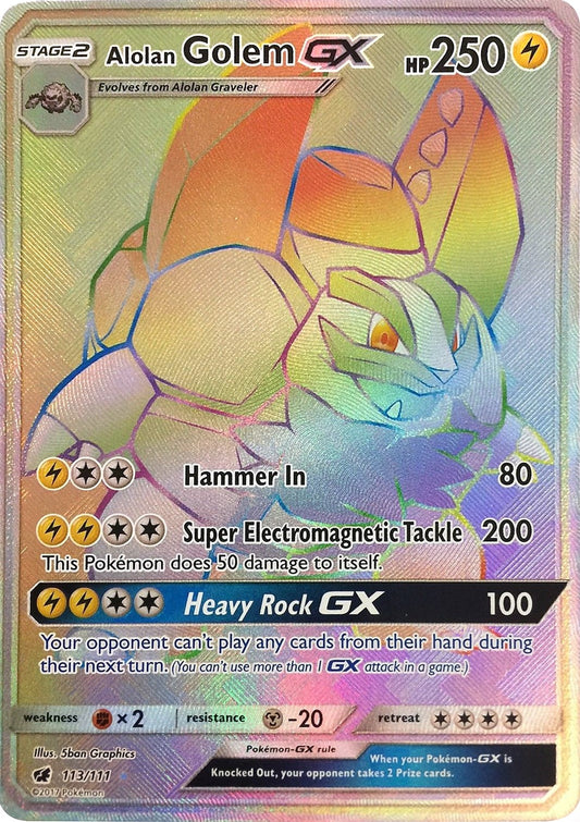 Alolan Golem GX (Secret) (113/111) (SM04)