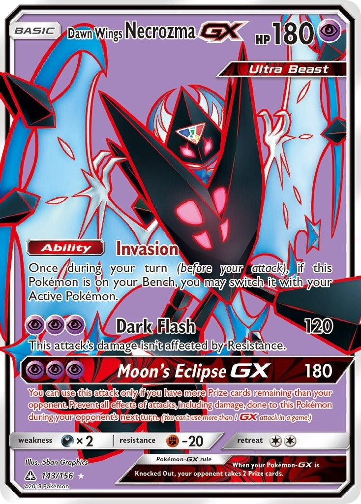 Dawn Wings Necrozma GX (Full Art) (143/156) (SM05)