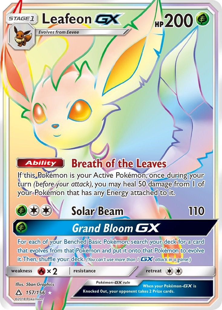 Leafeon GX (Secret Rare) (157/156) (SM05)