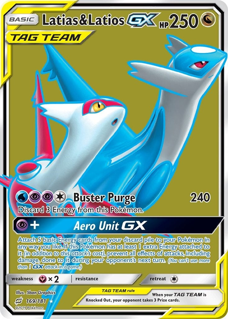 Latias & Latios GX (Full Art) (169/181) (SM9)
