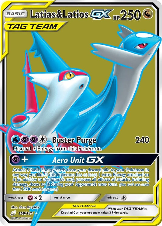 Latias & Latios GX (Full Art) (169/181) (SM9)