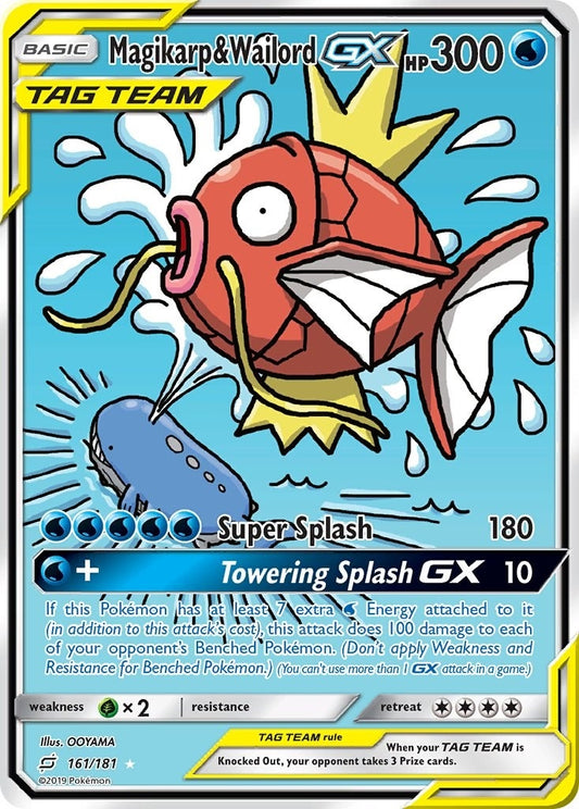 Magikarp & Wailord GX (Alternate Full Art) (161/181) (SM9)