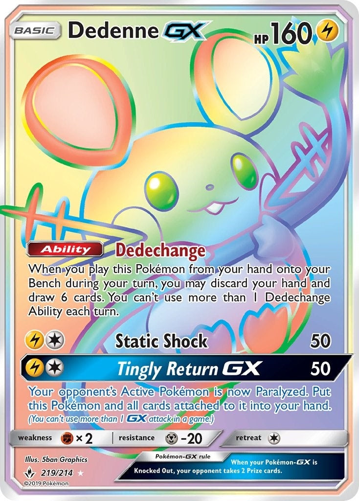 Dedenne GX (Secret) (219/214) (SM10)