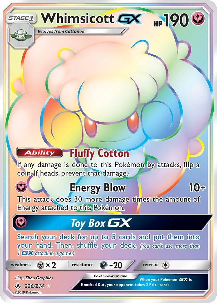 Whimsicott GX (Secret) (226/214) (SM10)