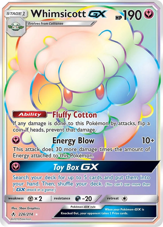 Whimsicott GX (Secret) (226/214) (SM10)