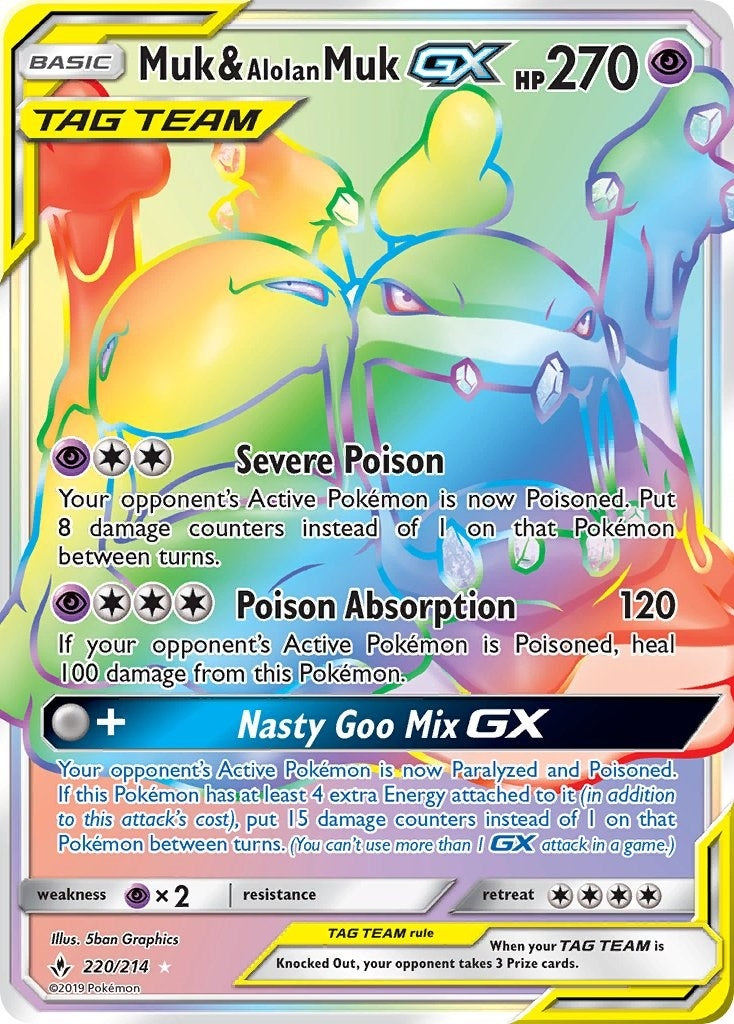 Muk & Alolan Muk GX (Secret) (220/214) (SM10)