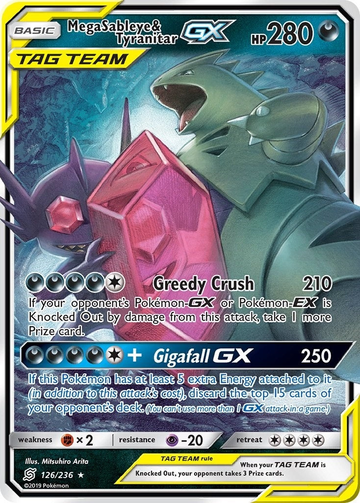 Mega Sableye & Tyranitar GX (126/236) (SM11)