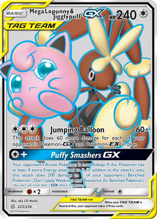 Mega Lopunny & Jigglypuff GX (Full Art) (225/236) (SM12)