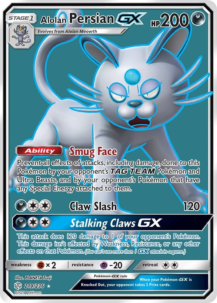 Alolan Persian GX (Full Art) (219/236) (SM12)