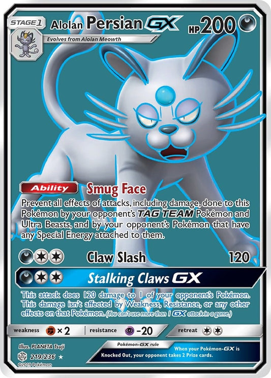 Alolan Persian GX (Full Art) (219/236) (SM12)