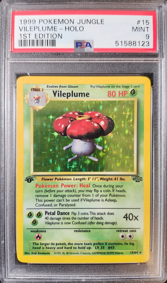 Vileplume Holo 1st Ed. PSA 9