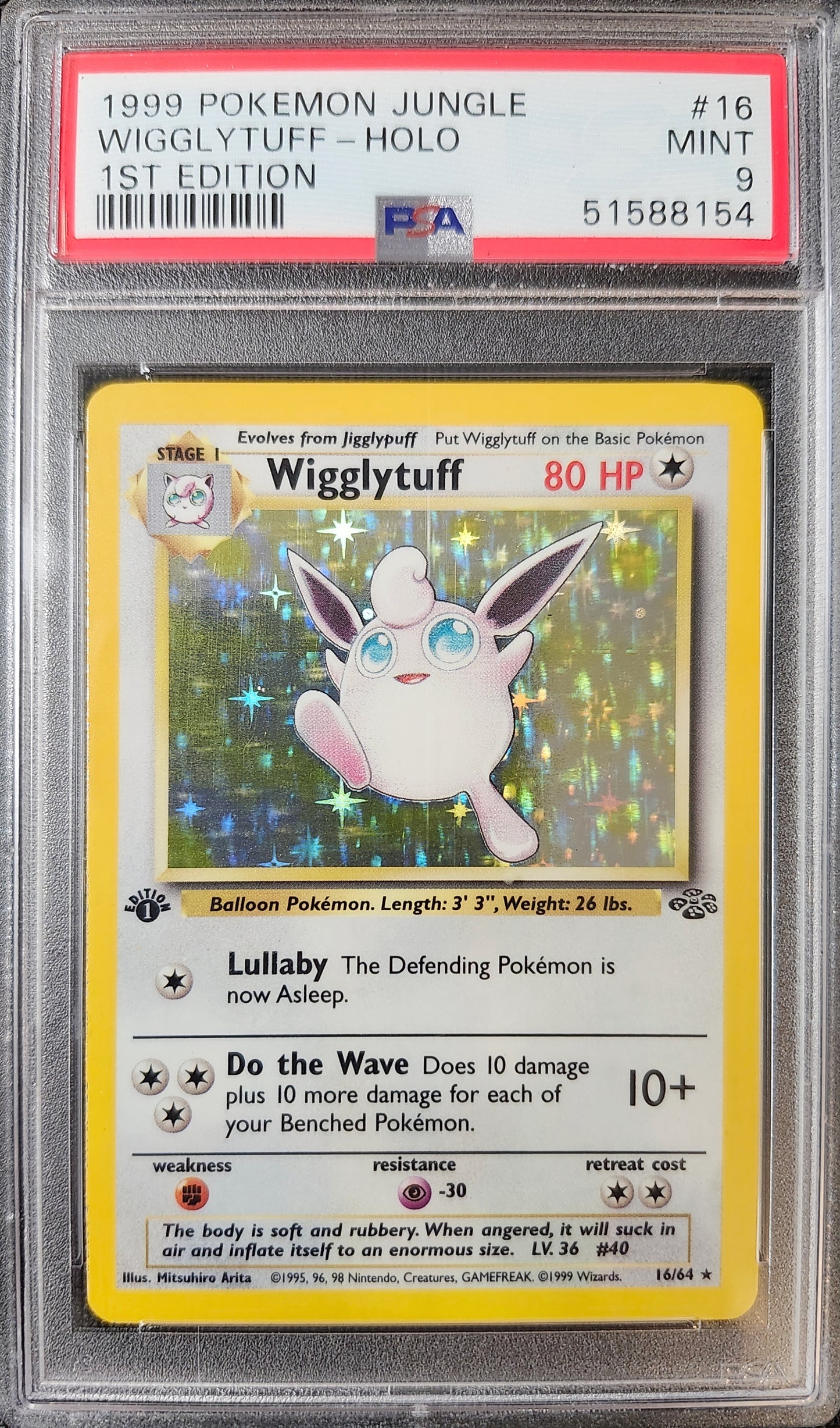 Wigglytuff Holo 1st Ed. PSA 9