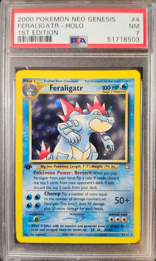 Feraligatr Holo 1st Ed. PSA 7