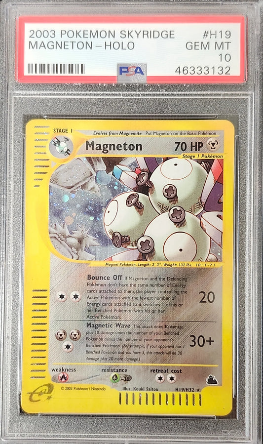 MAGNETON-HOLO 2003 POKEMON SKYRIDGE PSA GEM MT 10