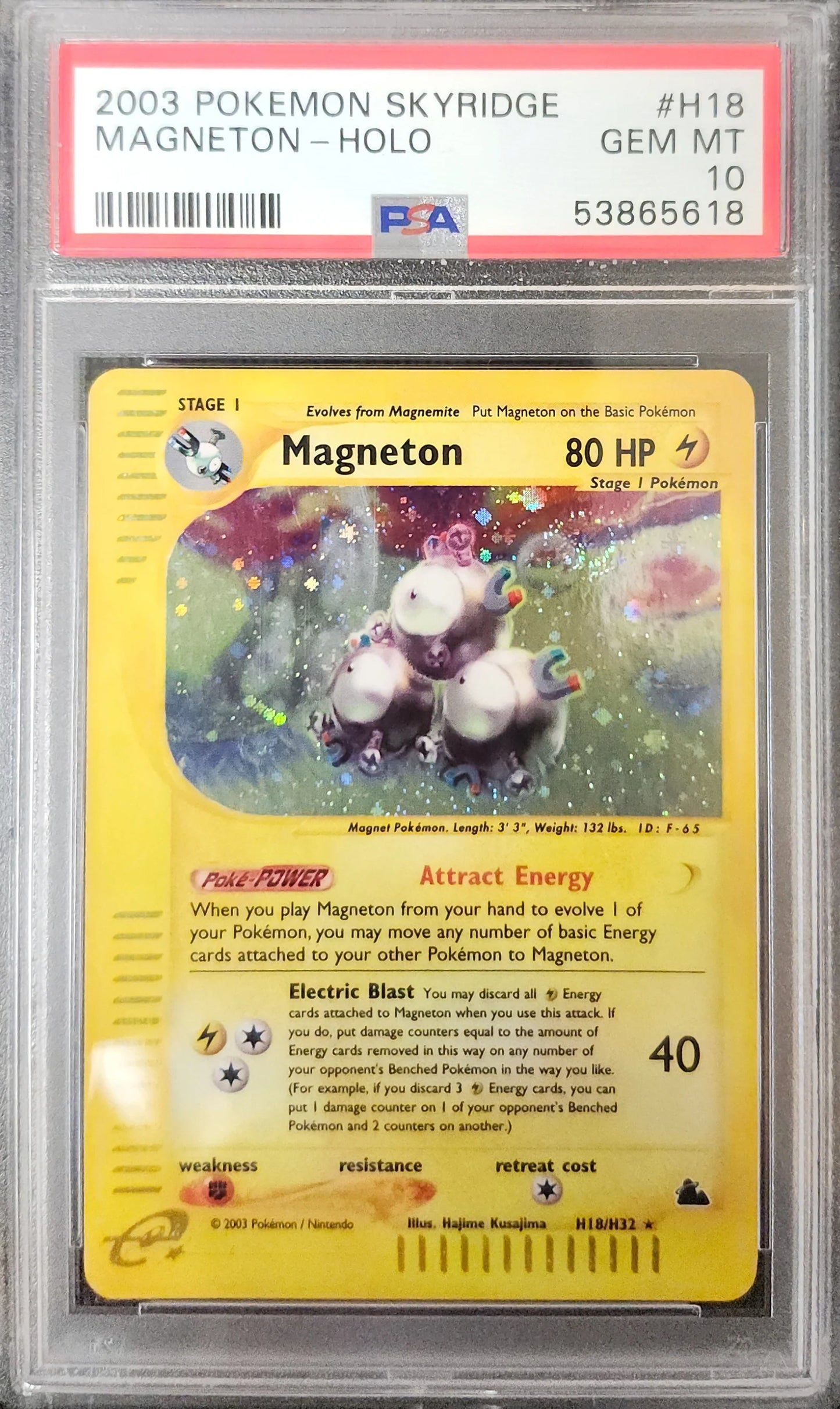 MAGNETON-HOLO 2003 POKEMON SKYRIDGE PSA GEM MT 10