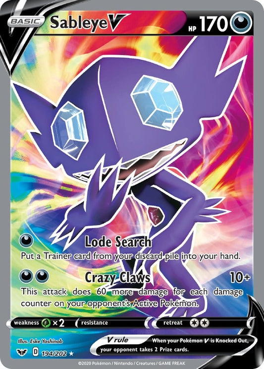 Sableye V (Full Art) (194/202) (SWSH01)