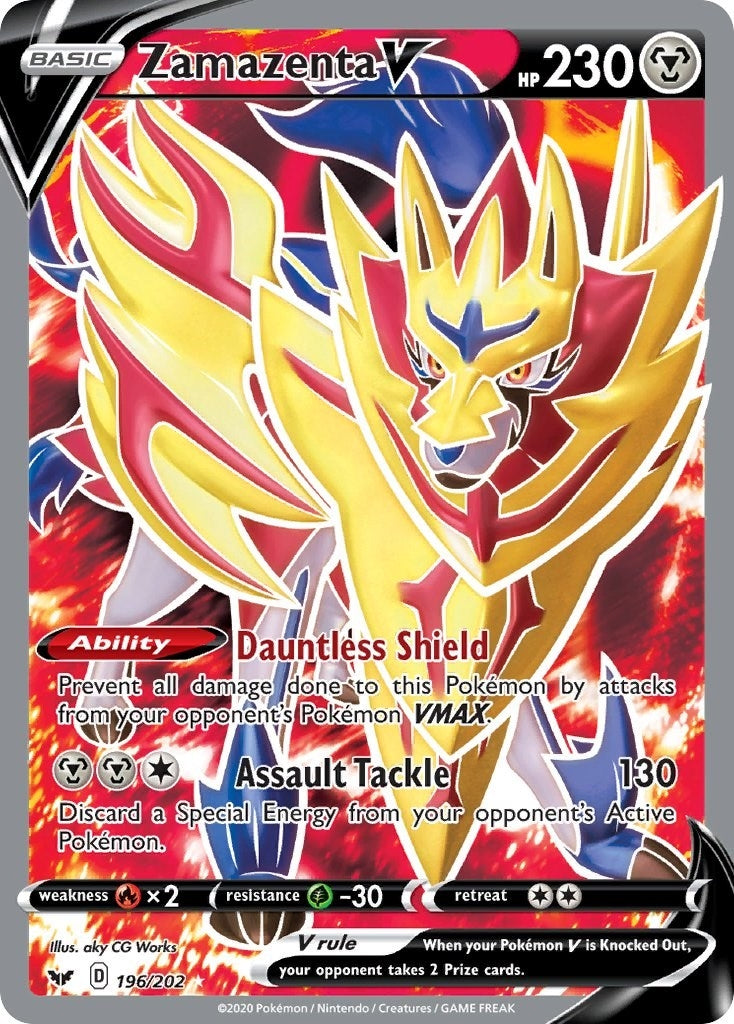 Zamazenta V (Full Art) (196/202) (SWSH01)