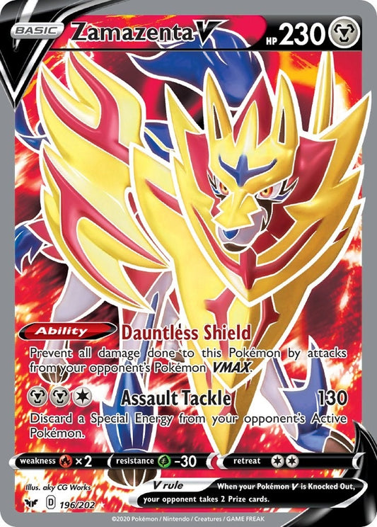 Zamazenta V (Full Art) (196/202) (SWSH01)