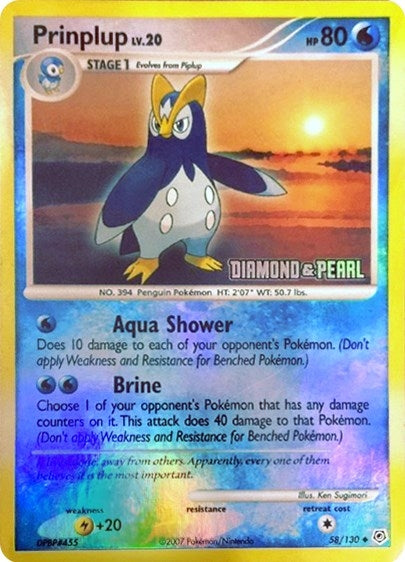 Prinplup - 58/130 [Diamond & Pearl] (058/130) (BKP)