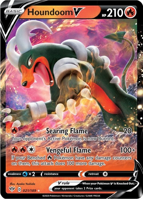 Houndoom V (021/189) (SWSH03)