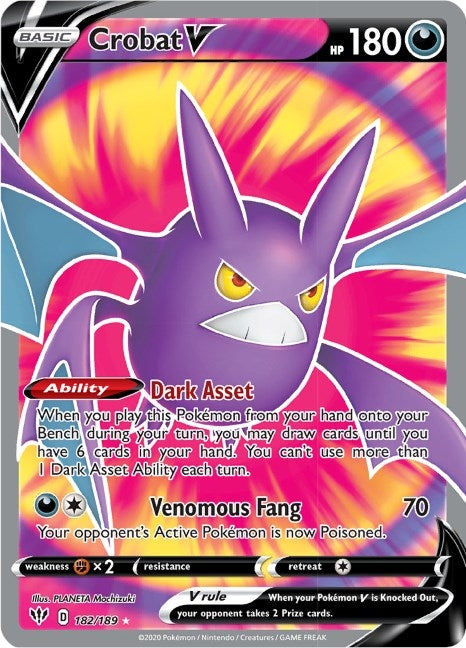 Crobat V (Full Art) (182/189) (SWSH03)