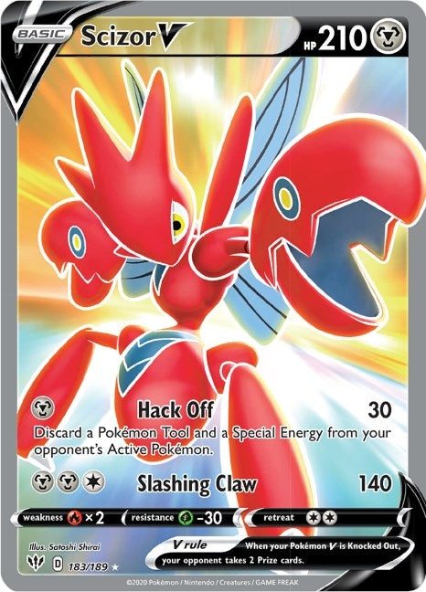 Scizor V (Full Art) (183/189) (SWSH03)